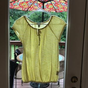 yellow & white striped top